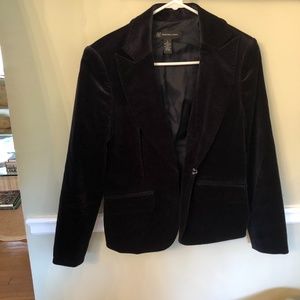 Blue velvet blazer